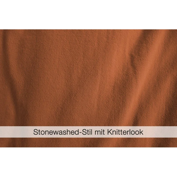 Bettwäsche Lissabon, Renforcé (Bio-Baumwolle), 2 teilig, unifarben, stonewashed und in vielen Farben – Bild 3