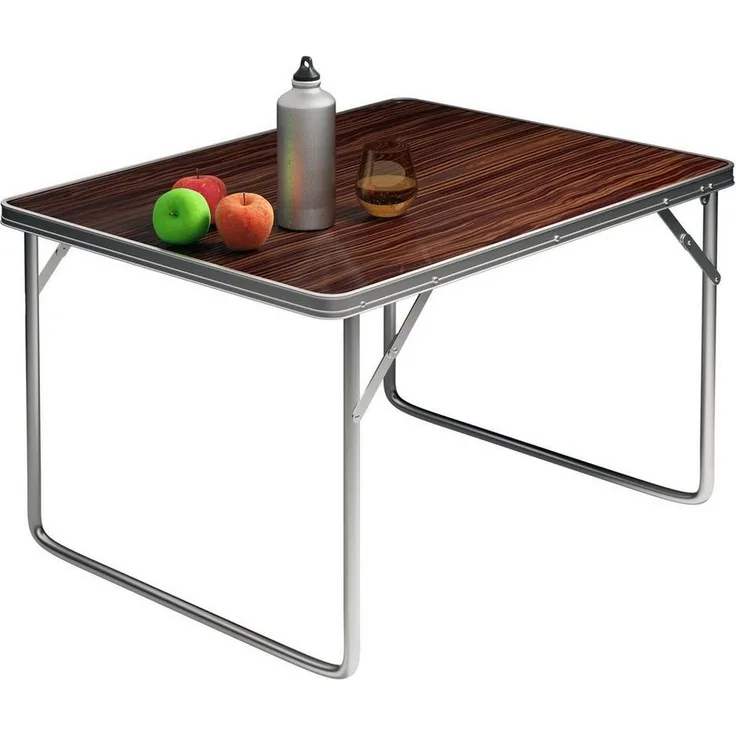 Casaria Campingtisch (1-St), mit Tragegriff 80x60x70cm Klapptisch Holzoptik klappbar Campingmöbel