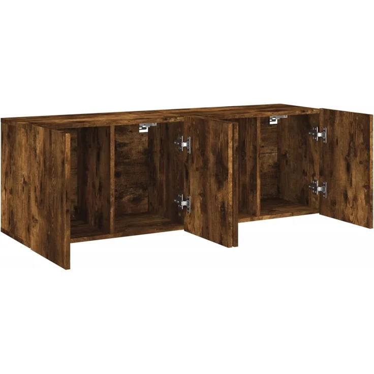 2 pcs TV-Wandschrank, TV Hängeboard Hängeschrank Räuchereiche 60x30x41 cm – Bild 6