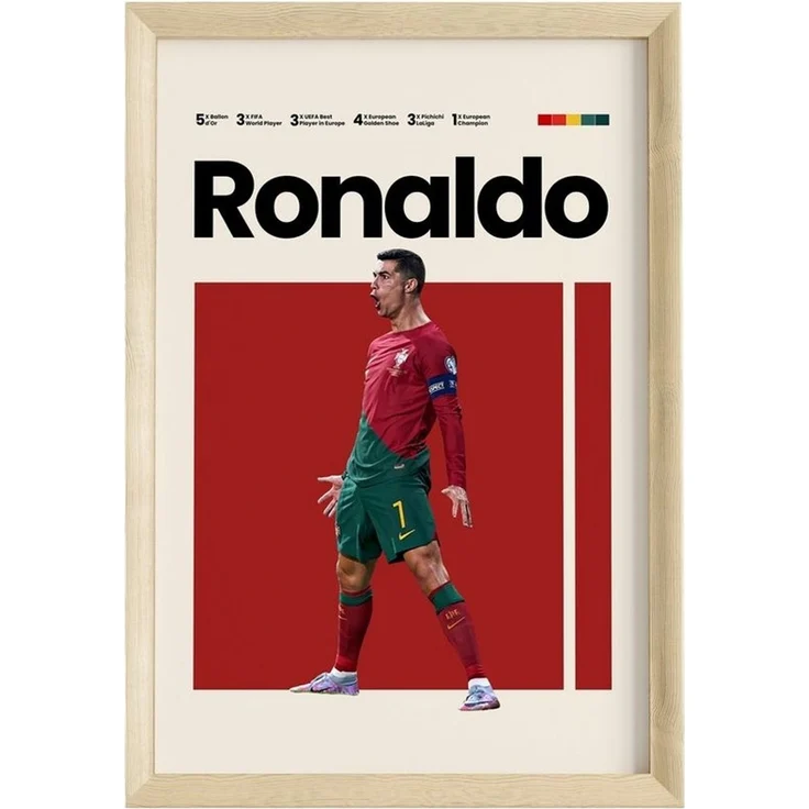 JUSTGOODMOOD Poster Premium ® Christiano Ronaldo Poster · Portugal Trikot · ohne Rahmen – Bild 1