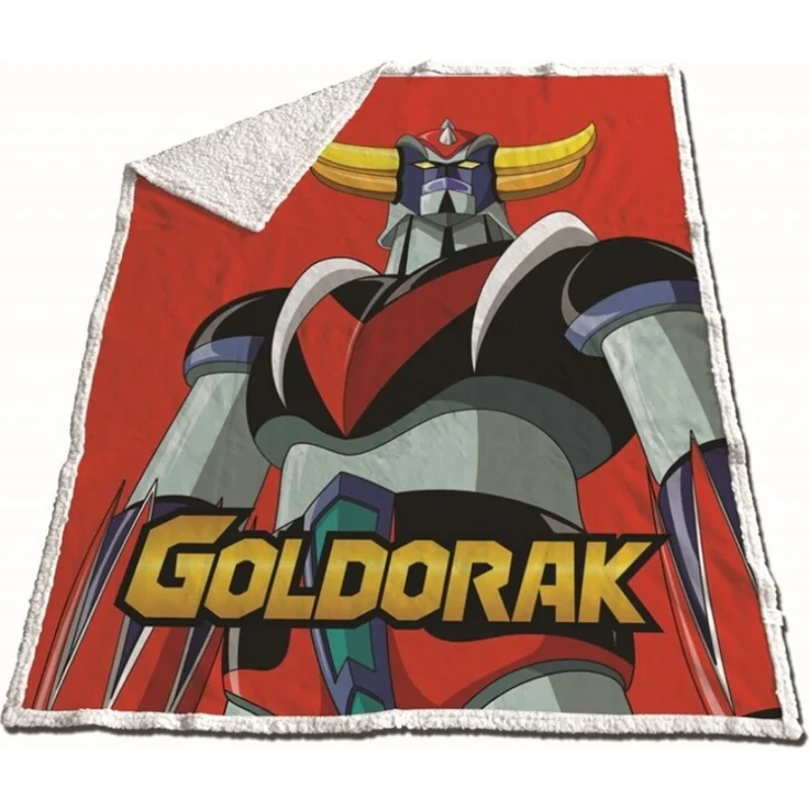 Goldorak Sherpa Decke 130 × 170 cm Kuscheldecke für Sofa Schlafzimmer und Freizeit