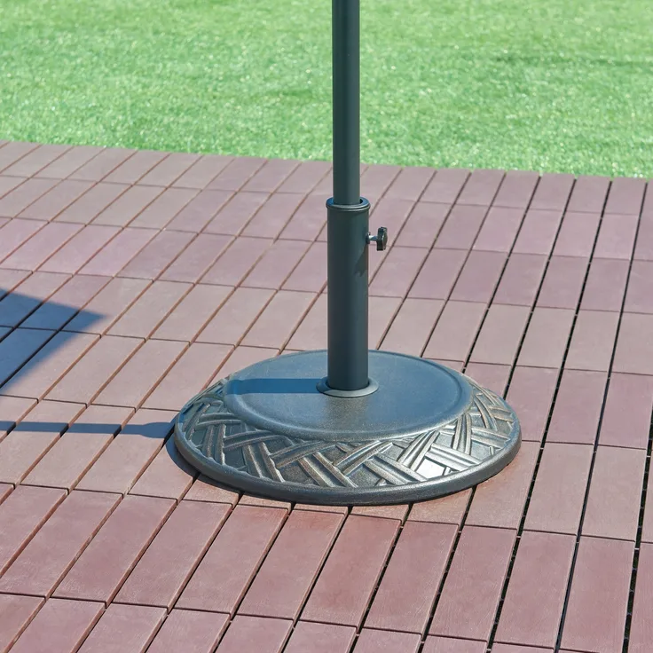 Sonnenschirmständer Bisegna Beton Ø50x7cm Bronzefarben 25 kg [casa. pro]