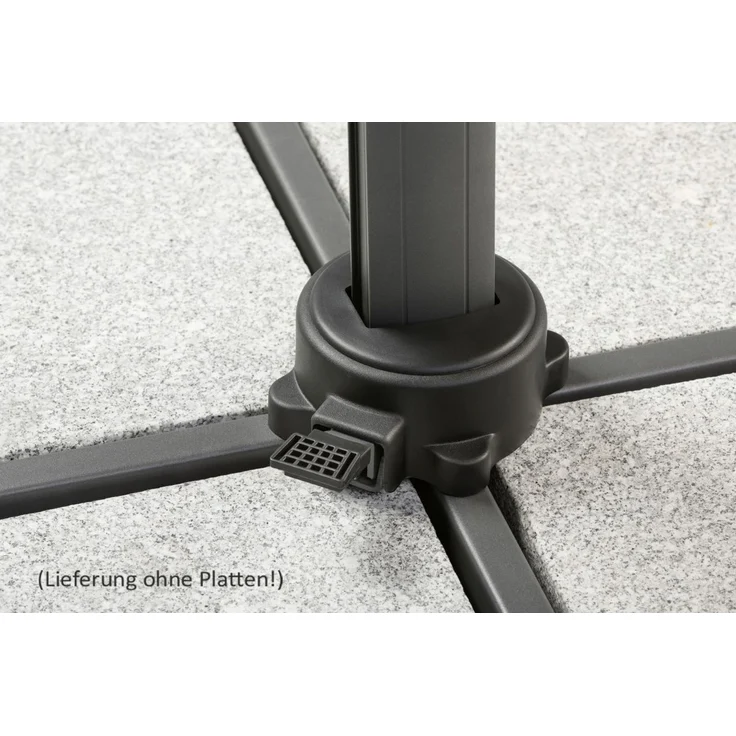 Schneider Schirme Ampelschirm, Rhodos Twist, Natur / Schwarz, 3x3 m – Bild 8