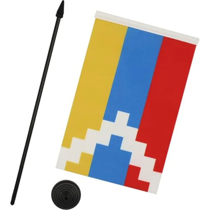 AZ FLAG - Tischflagge Bergkarabach - 21x14 cm - Gharabagh Tischfahne 14 x 21 Cm - Flaggen – Bild 3