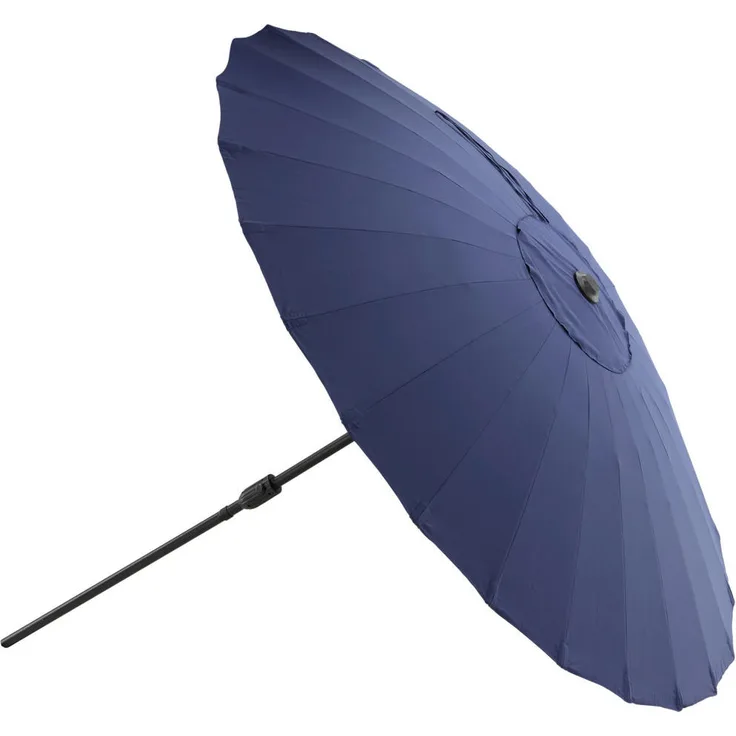 Gardenson Sonnenschirm, Blau, 270x270 cm, mit Knickgelenk, Sonnen- & Sichtschutz, rund
