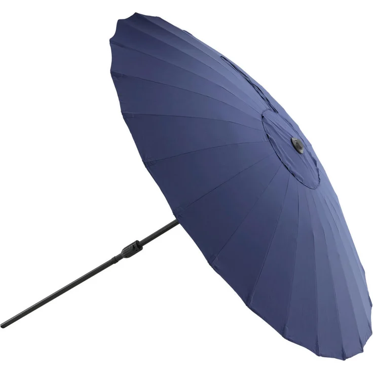 Gardenson Sonnenschirm, Blau, 270x270 cm, mit Knickgelenk, Sonnen- & Sichtschutz, rund