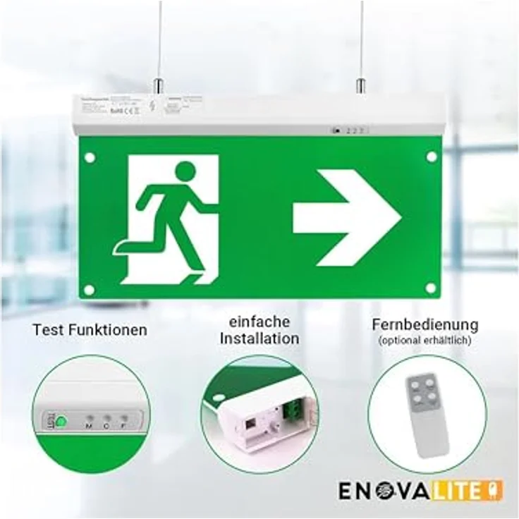 ENOVALITE Arbeitsleuchte ENOVALITE LED-Fluchtwegleuchte, 200102, inkl. – Bild 4