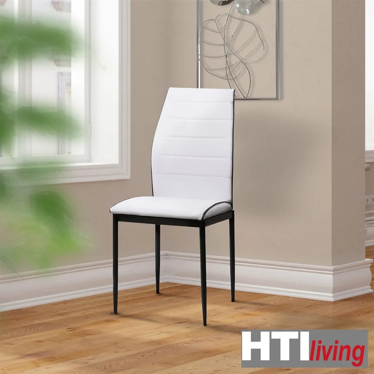 HTI-Living Madison PU Weiß Stuhl – Bild 2