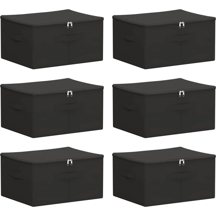 vidaXL Aufbewahrungsbox 6 stk. Vliesstoff 43 x 34 x 23 cm 33,6 L 42024578 – Bild 1