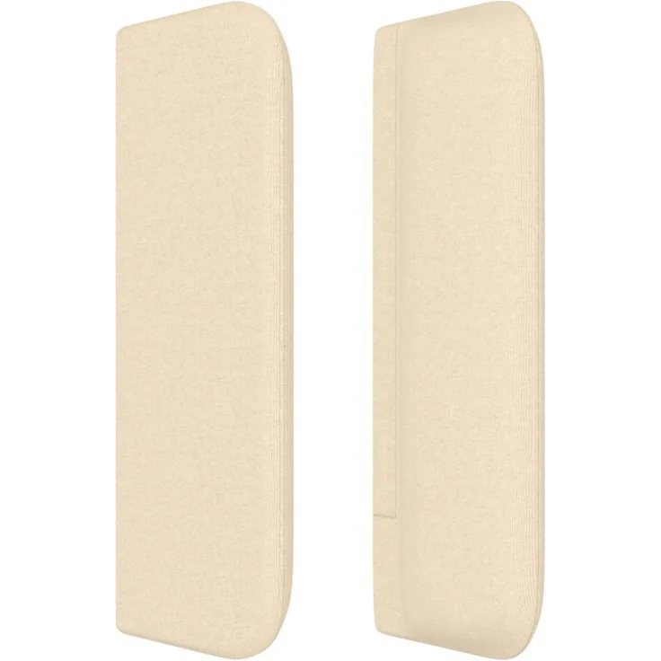 Kopfteil, Bettkopfteil, Minimalistisch mit Ohren Creme 163x16x78/88 cm Stoff – Bild 4