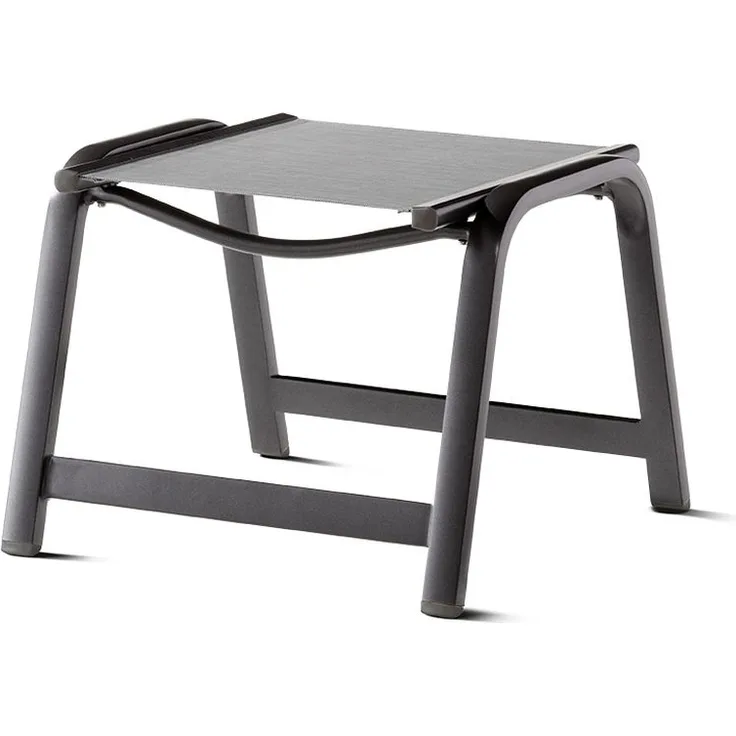 Hocker >Royal< in Hellgrau, Kunstfasergewebe - 56x44x57cm (BxHxT)