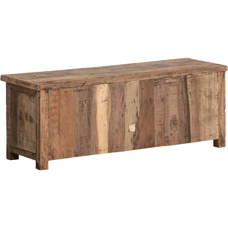 TV-Bank Sumatra rustikal aus recyceltem Altholz 122x46x40 cm mit Türen und Schubkästen – nachhaltiges Lowboard für Wohnzimmer – Bild 7