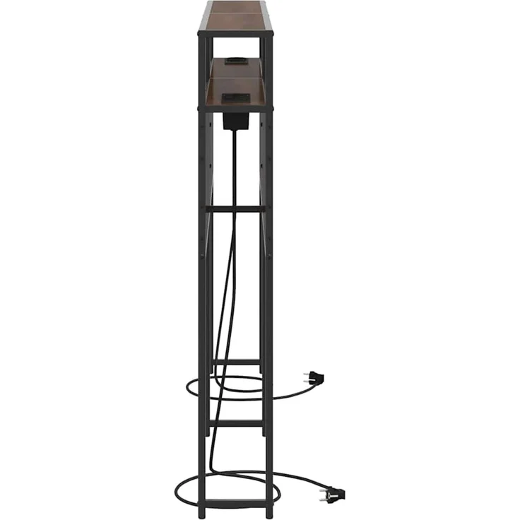 vidaXL Stauraum-Kopfteil Braun Eichen-Optik Holzwerkstoff 98 x 15 x 203 cm – Bild 6