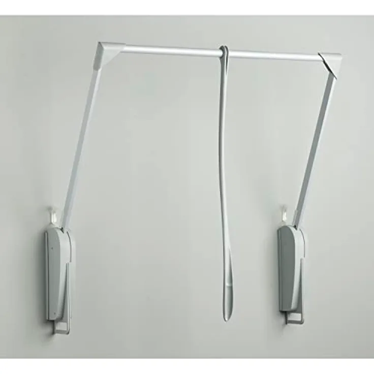 Servetto Kleiderlift Innominato, Wandmontage Kleiderschranklift ausziehbar 620-950mm, Tragkraft 8kg, Kunststoff/Stahl schwarz