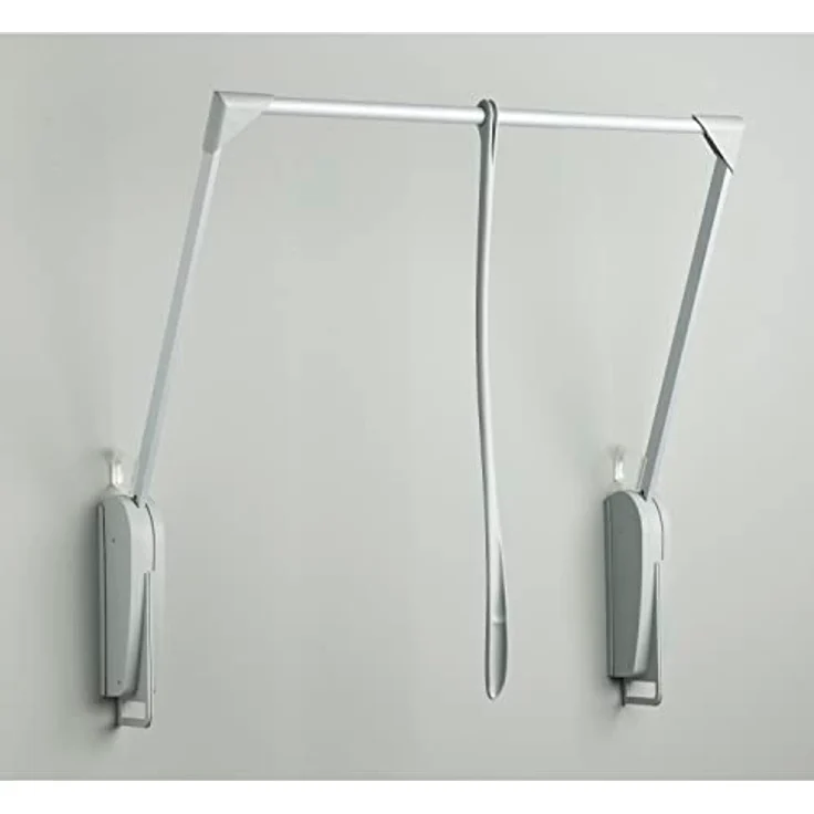Servetto Kleiderlift Innominato, Wandmontage Kleiderschranklift ausziehbar 620-950mm, Tragkraft 8kg, Kunststoff/Stahl schwarz – Bild 1