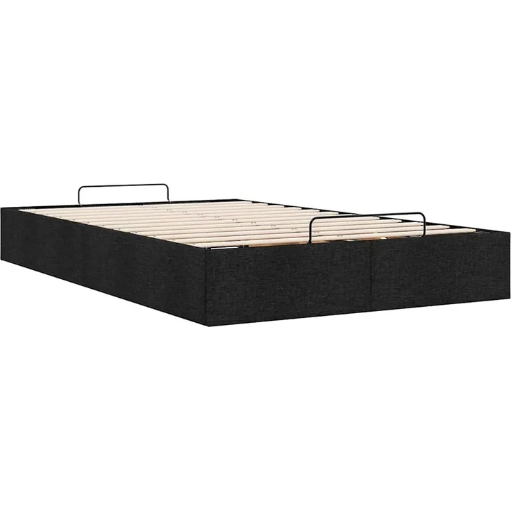 vidaXL Ottoman-Bett ohne Matratze Schwarz 120x190 cm Stoff 3310863 – Bild 3