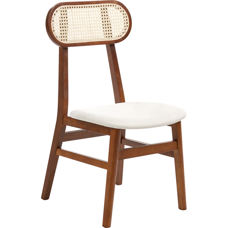 Esszimmerstuhl 2er Set FALLON Holz Braun Hellbeige – Bild 4