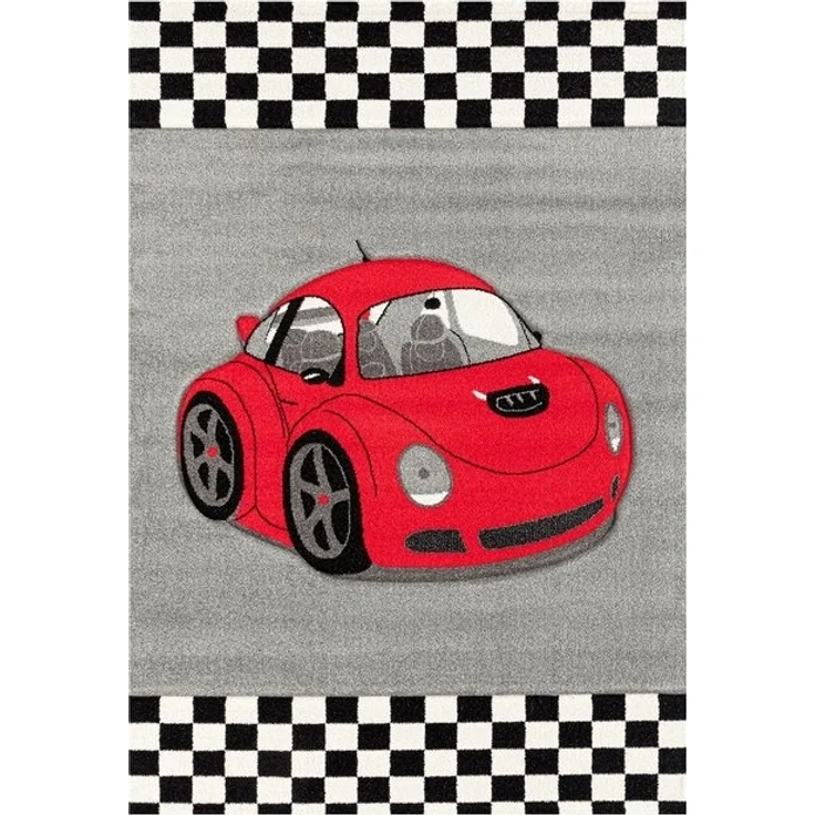 Vimoda Kinderteppich Auto Kinder teppich Auto Rot, Car Rennwagen, Rechteckig, Höhe: 11 mm, Läufer Auto Rot Kinderzimmer Spielzimmer – Bild 4