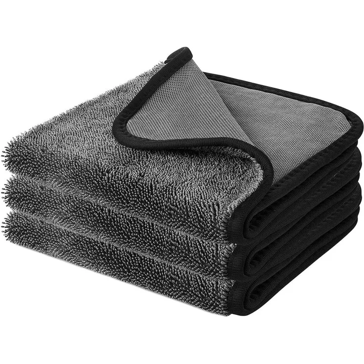 FELIXLEO Geschirrtuch Shiny Bath XXL Trockentuch Fast Dry Trockentuch 40x60cm Schwarz, (3-tlg) – Bild 1