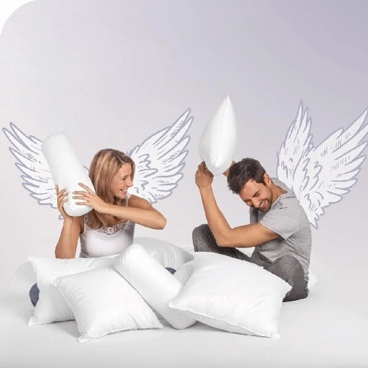 Schlafstil Baumwollkissen F400, Füllung: 100% Polyester, Bezug: 100% Baumwolle, hergestellt in Deutschland, allergikerfreundlich – Bild 3