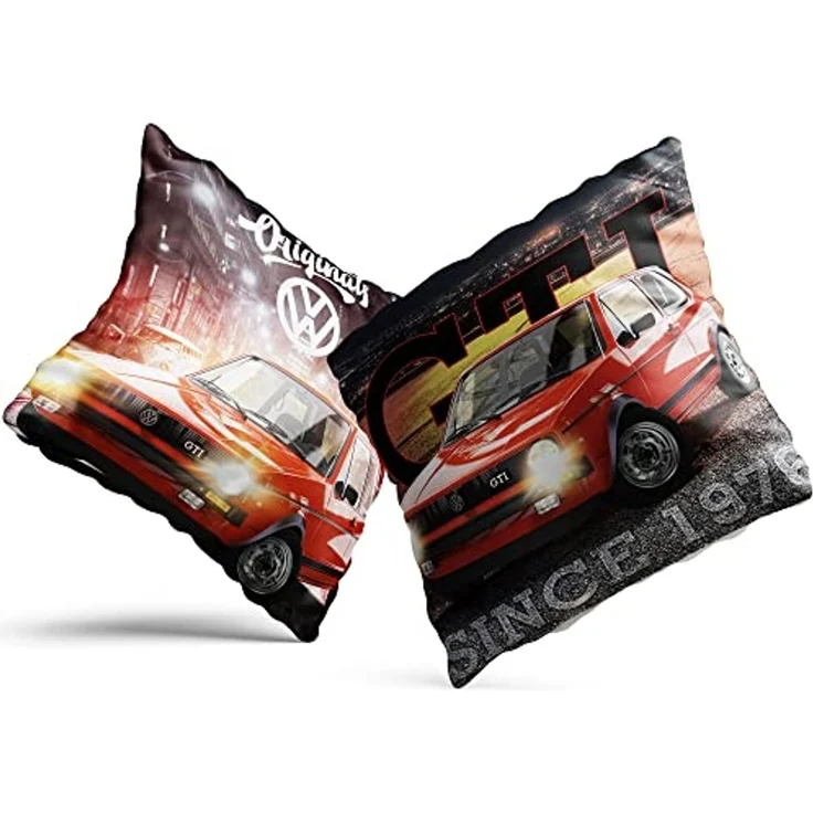BERONAGE Dekokissen VW Volkswagen Golf GTI 40 x 40 cm Kissen passend zur Bettwäsche 088 – Bild 5