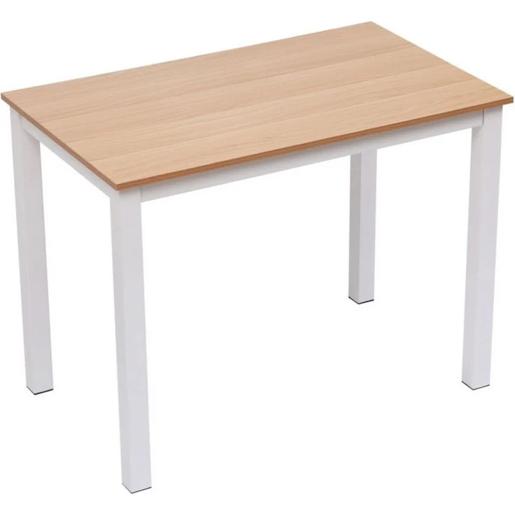HappyHome Computertisch Arbeitstisch BürotischComputertisch Esstisch Tisch Bürotisch Holz weiß – Bild 3
