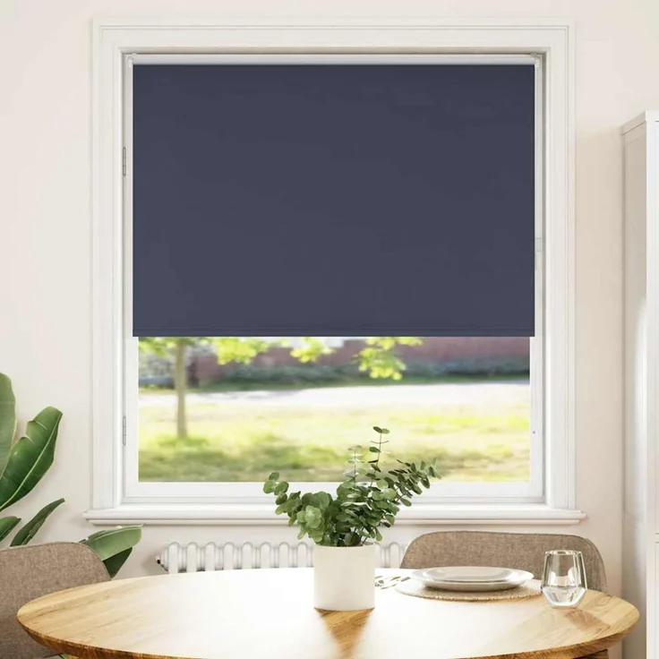 vidaXL Verdunkelungsrollo Marineblau 95x150cm Stoffbreite 90,7 cm 4011517 – Bild 1