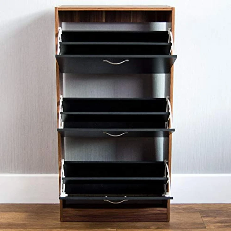 Vida Designs Schrank, Nussbaum, Walnussbraun/Schwarz – Bild 5