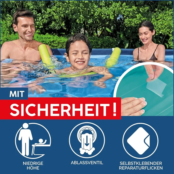 Steel Pro™ Frame Pool ohne Pumpe 259 x 170 x 61 cm, dunkelblau, eckig – Bild 7