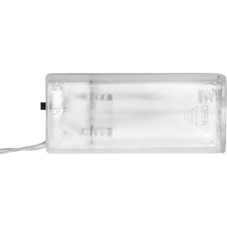 Spetebo LED-Lichterkette Garten Derko Beleuchtung mit 8 kleinen transparenten LED Glühbirnen, 8-flammig, Lichterkette für Außen und Innen batteriebetrieben – Bild 4