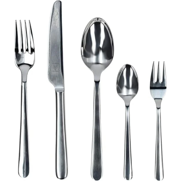 Justinus Besteck-Set 60tlg Style Art Komplett-Besteck-Set 12 Personen Messer Gabel Löffel, Edelstahl, Edelstahl – Bild 2