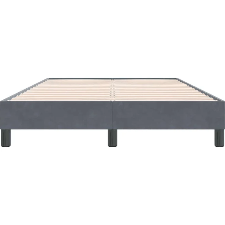 vidaXL Boxspringbett ohne Matratze Dunkelgrau 120x220 cm Samt 3315868 – Bild 5