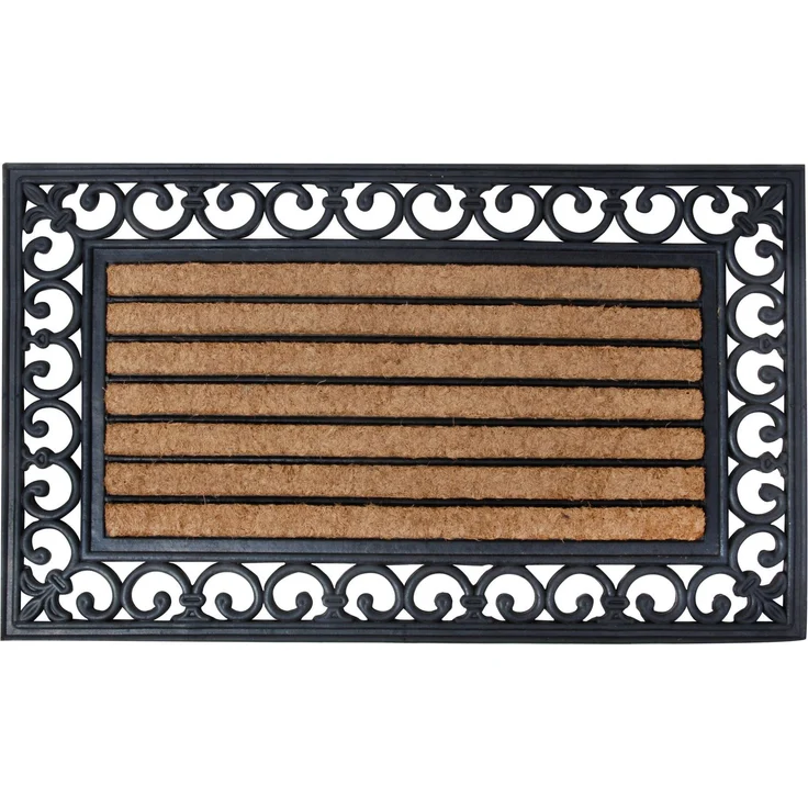 degawo Fußmatte Türmatte Fußabtreter Kokosfaser Gummi 75 x 45 cm Landhaus robust