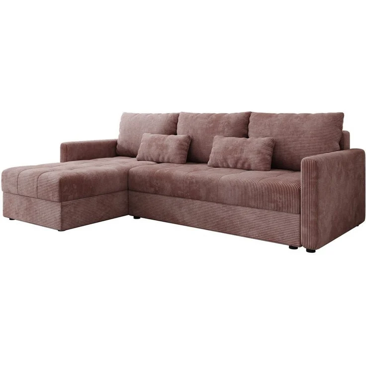 Luxusbetten24 Schlafsofa Designer Sofa Roma in Cord, mit Stauraum und Schlaffunktion – Bild 1
