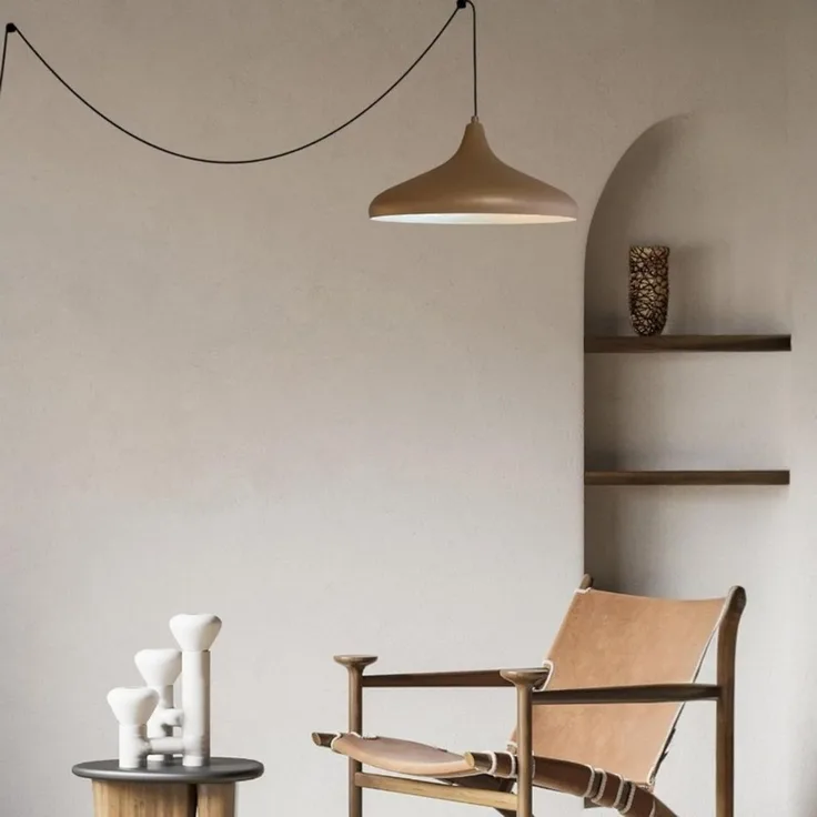 Bamyum Pendelleuchte Champion Pendelleuchte mit Stecker 35 cm, Metall mit 450 cm Kabel, ohne Leuchtmittel