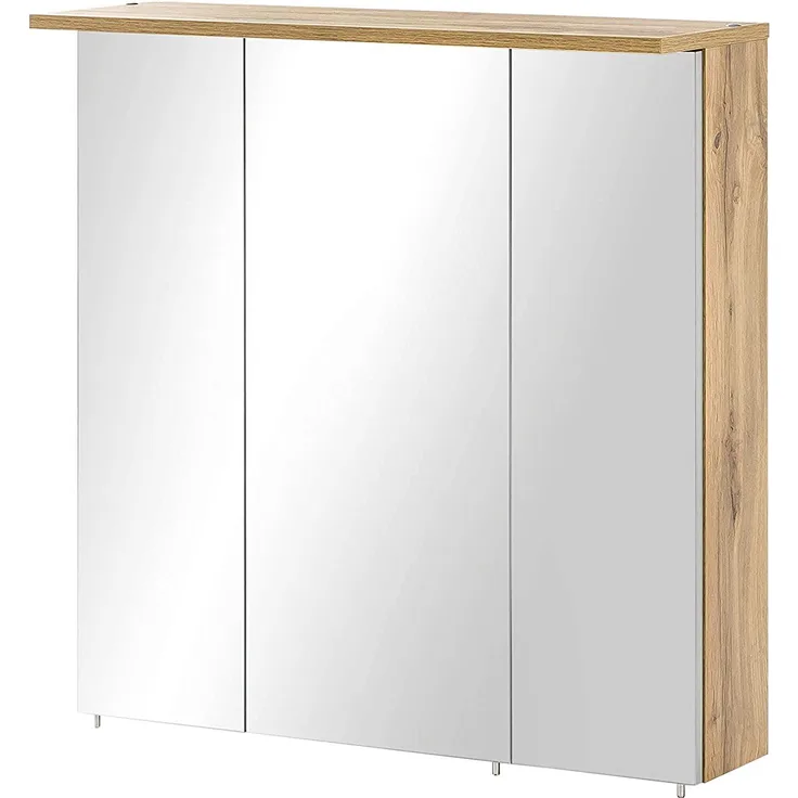 Schildmeyer Spiegelschrank Milan Nora 134892, Eiche Landhaus Dekor, 70,5 x 16 x 72,5 cm