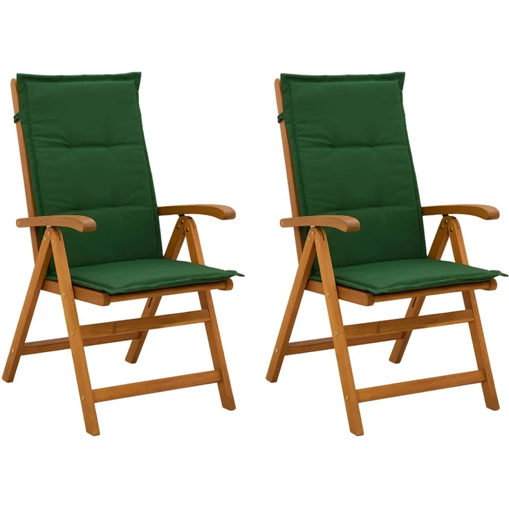 vidaXL Liegestühle für den Garten 2 stk. Natur Massivholz Akazie 42041432 – Bild 2