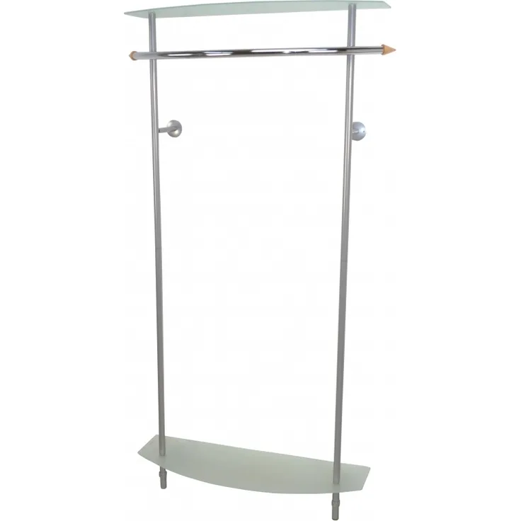 Metallgarderobe mit 2 Glasablagen "Sanne"