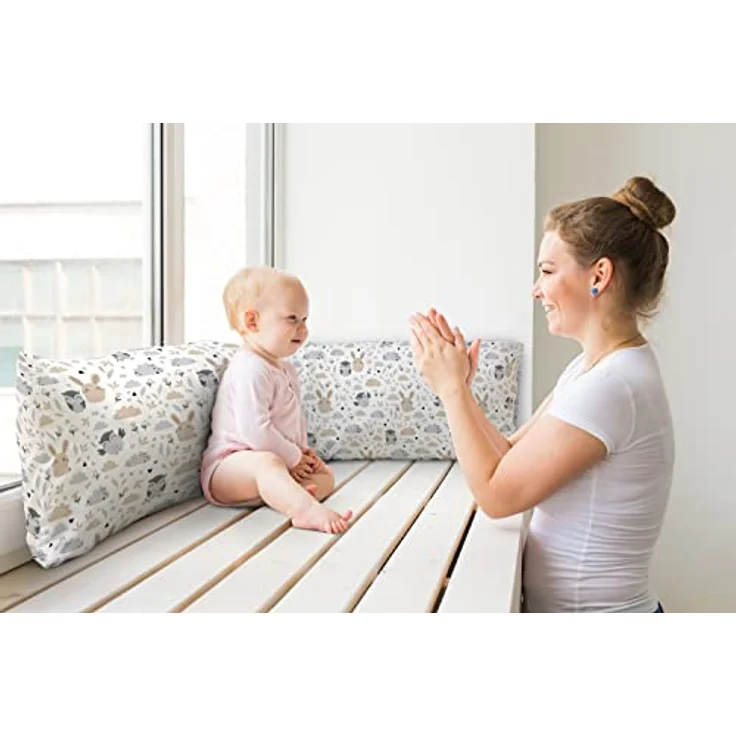 Amilian Seitenschläferkissen 150 cm x 40 cm (Made in EU), Stillkissen, Lagerungskissen, Schwangerschaftskissen zum Schlafen, Pregnancy Pillow, Lagerungskissen mit Bezug – Bild 7