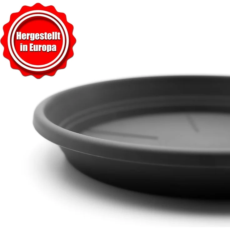 BigDean Blumentopfuntersetzer 20 Stück Topfuntersetzer Ø 19,5 cm in Anthrazit Made in Europe, Zubehör für Pflanztöpfe, Set, 20-tlg, Klassische Blumentopfuntersetzer, Zeitlos im Design, Robust – Bild 7