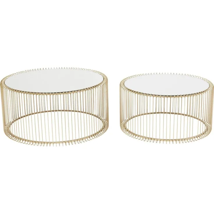 KARE Design Couchtisch Wire Brass (2er-Set) 83456