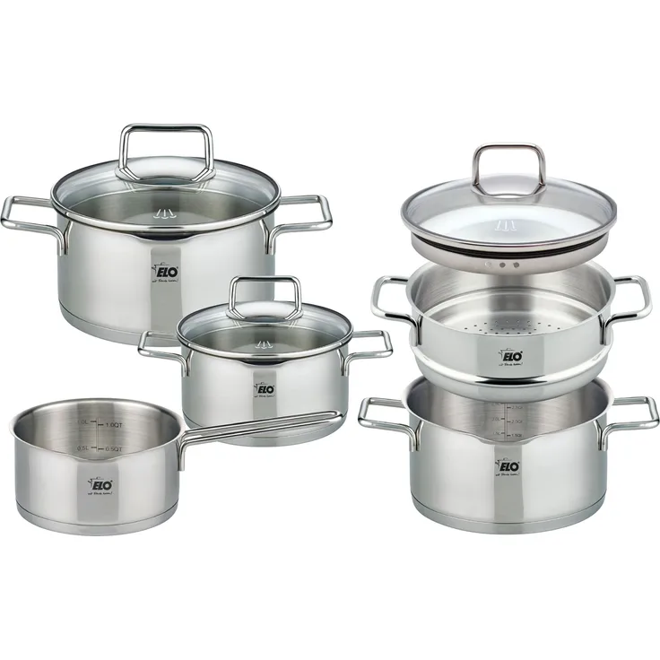 Topf-Set SMART STEAM LBH 50x26x25 cm silber Kochtopf Suppentopf Töpfe Universaltopf Topf