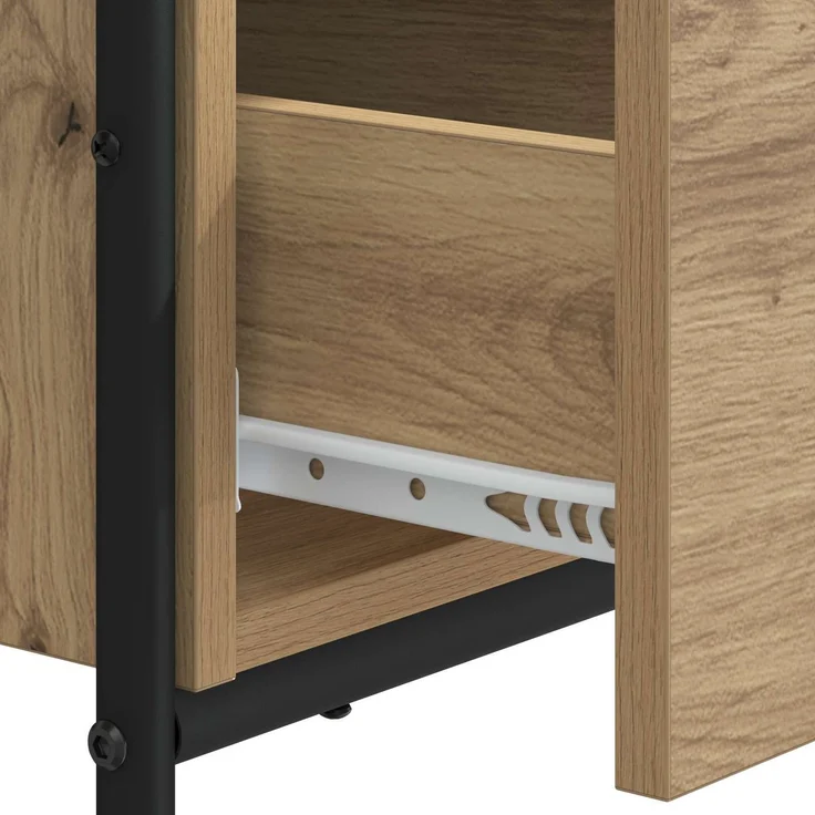 vidaXL Schreibtisch mit Stauraum Artisan-Eiche 131,5 x 50 x 75,5 cm 8008049 – Bild 8