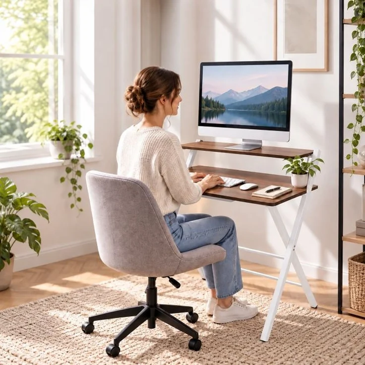 Relaxdays Klappbarer Schreibtisch Monitoraufsatz – Bild 5