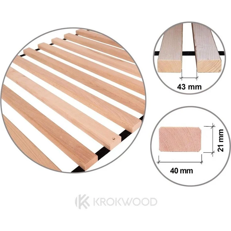 Lattenrost Krok Wood Premium Lattenrost Rollrost aus Massivholz Buche, Krok Wood – Bild 2