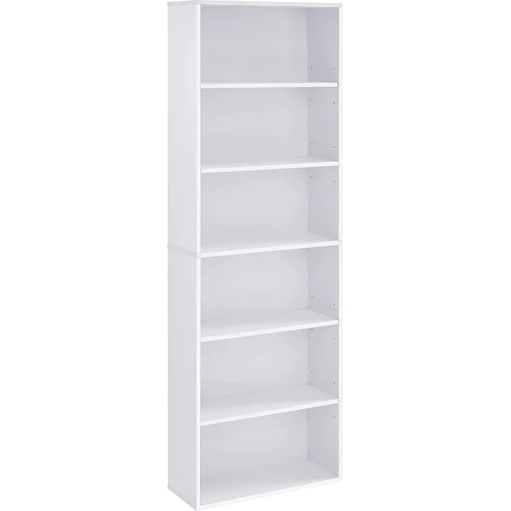 VASAGLE Bücherregal, mit 6 Ebenen, Standregal, Aufbewahrungsregal, für Wohnzimmer, Büro, Schlafzimmer, Arbeitszimmer, skandinavischer Stil, 60 x 24 x 178,5 cm, weiß LBC169T14