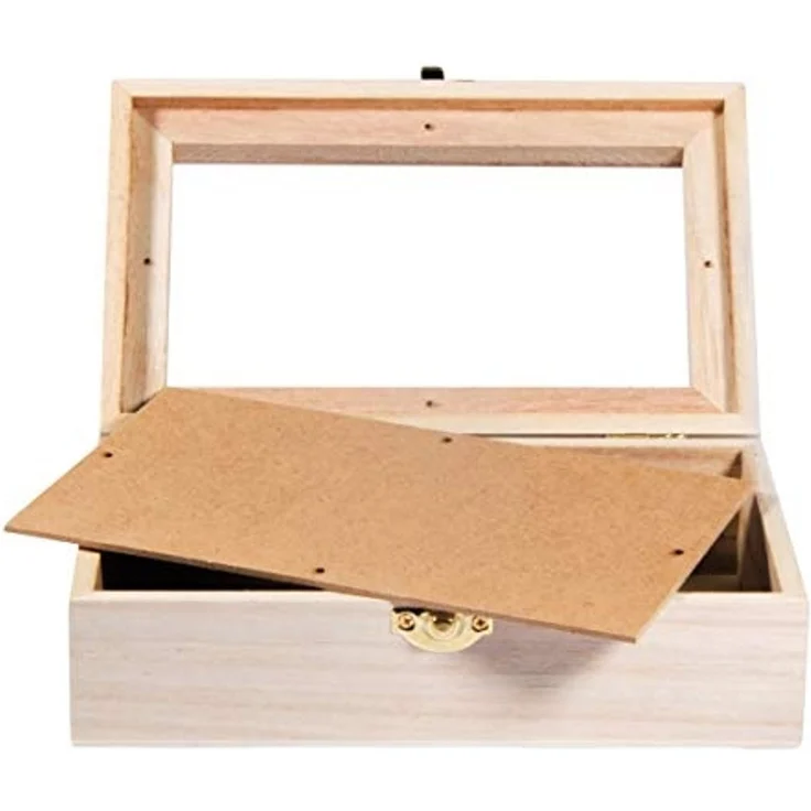 Holz-Box m. Schütteldeckel, FSC100%, 20x12,5x6,5cm, natur – Bild 2