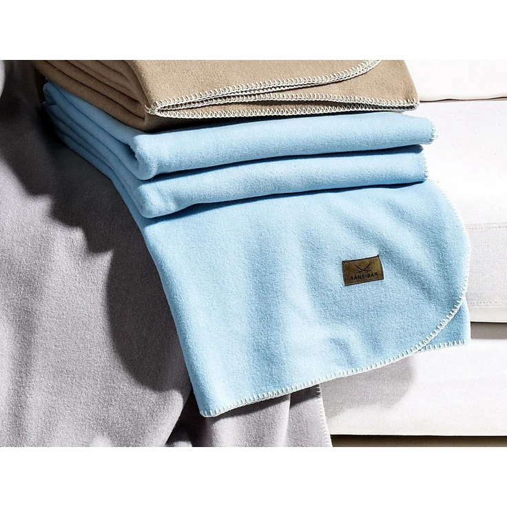 Wohndecke SANSIBAR BL 150x200 cm blau Decke Kuscheldecke Sofadecke Couchdecke Plate – Bild 2