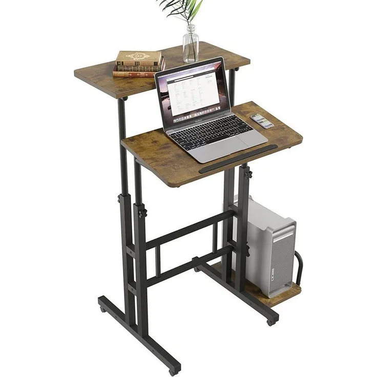 Dripex Stehpult Höhenverstellbar Laptoptisch mit Rollen und neigbar Tischplatte