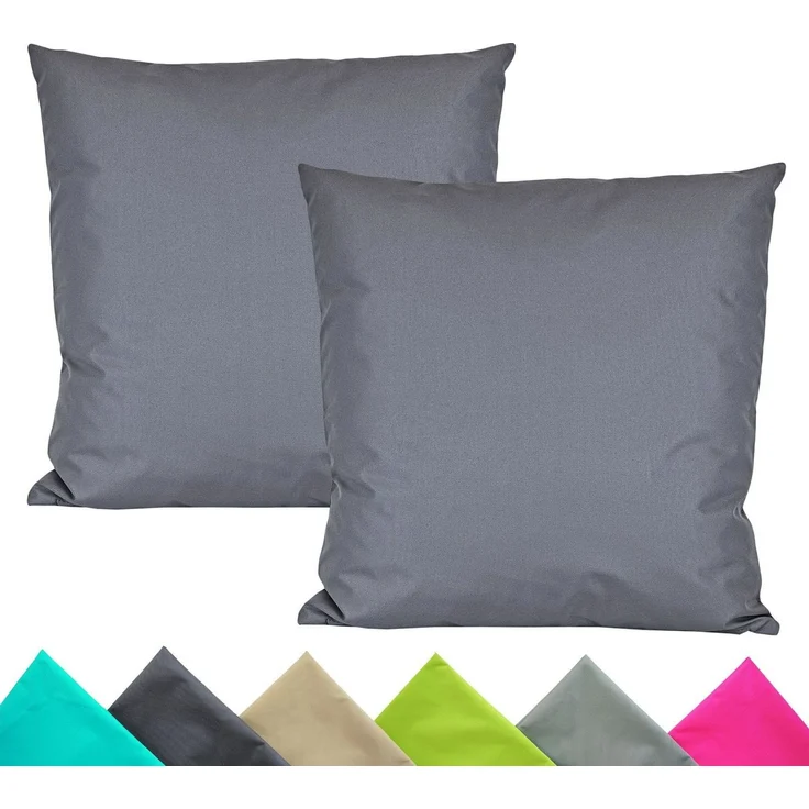 JACK Kissenbezüge 2er Set 40x40cm Outdoor Wasserfest, (2 Stück), 2x Kissenhülle, strapazierfähig, wasserabweisend, Innen & Außen – Bild 1
